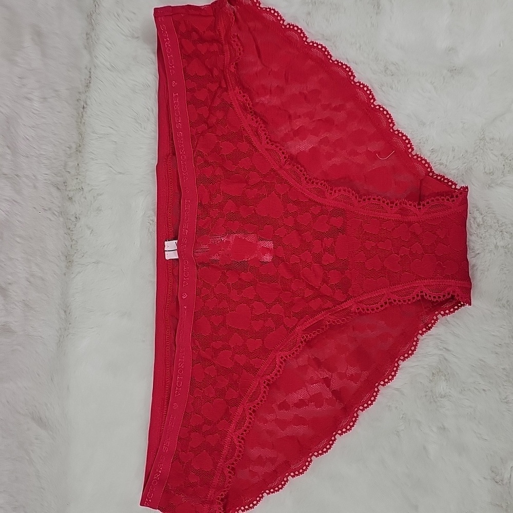 Victoria's Secret Red Hearts Bikini Panties Size Large